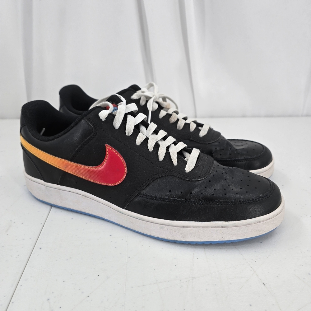 Nike Court Vision‎ Low Gradient Sunset Black White Men's Size 13 DQ7630-001.